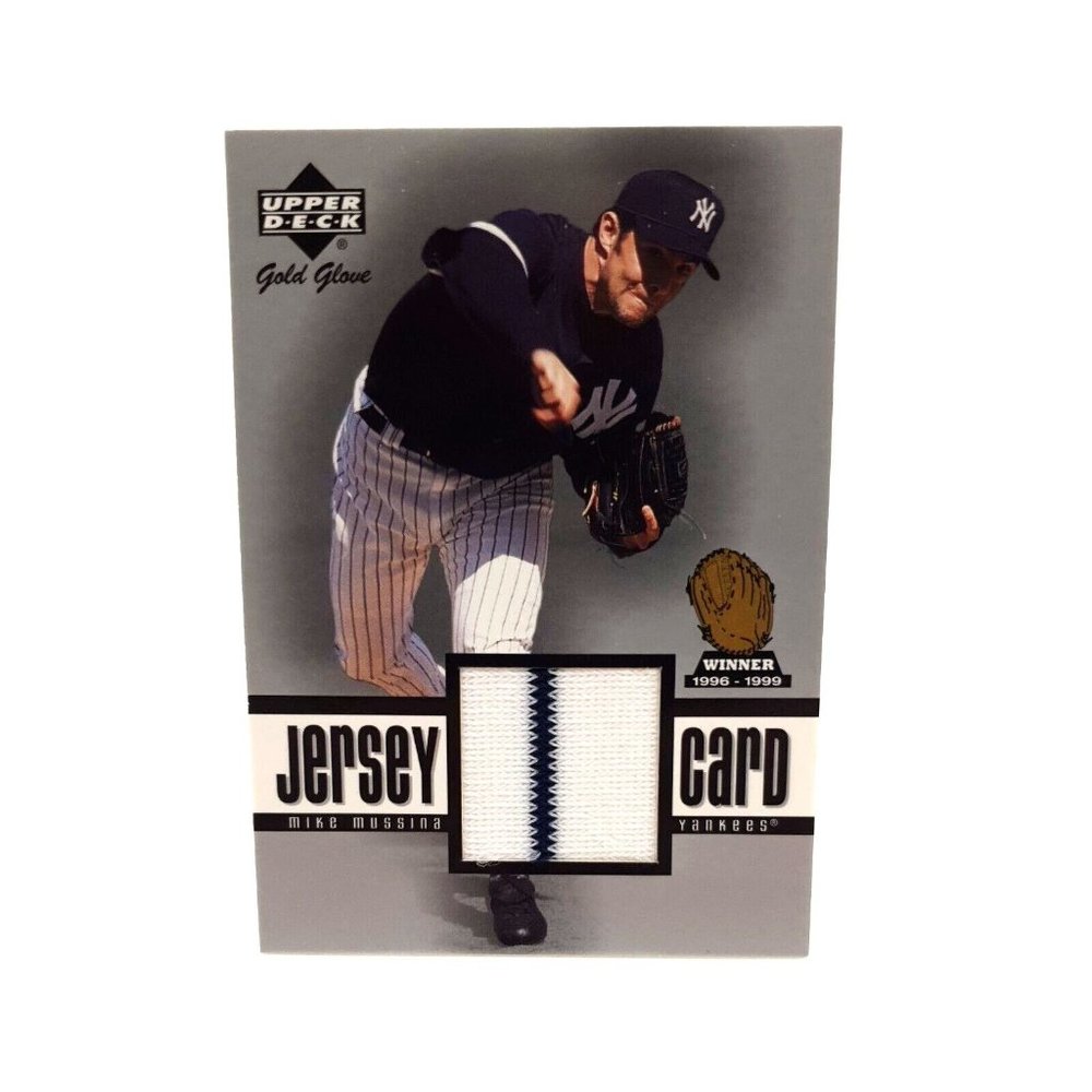 2001 Upper Deck Gold Glove Jersey Card Mike Mussina #GG-MMU HOF New York Yankees
